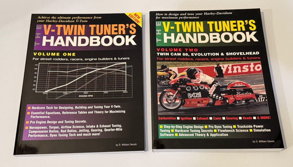 🏍️ Harley Davidson V-Twin Tuner’s Handbook Book Lot Vol 1 & 2